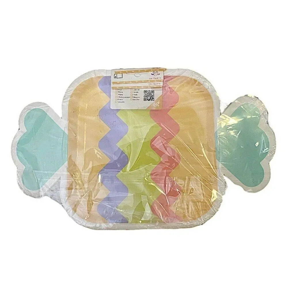 Plates Candy Shaped 24 Pack New Cute Holiday Decoration Celebration